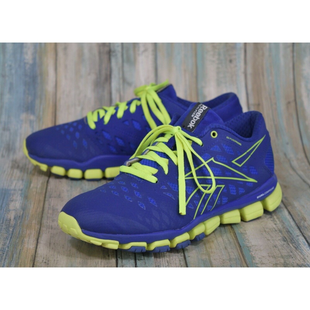 Reebok Realflex Transition 3.0 Women's Size 8 Trainer Shoes Blue Green v46268